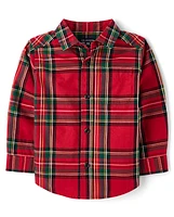 Baby And Toddler Boys Plaid 3-Piece Outfit Set