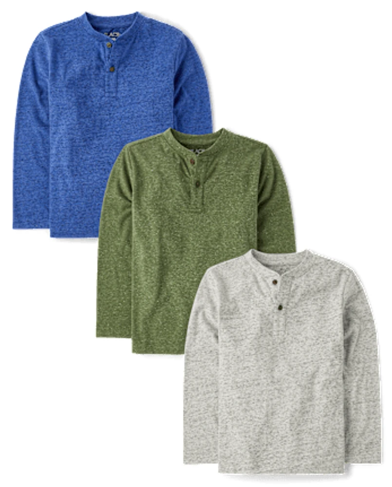 Boys Henley Top 3-Pack