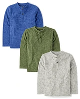 Boys Henley Top 3-Pack