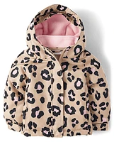 Toddler Girls Leopard 2-Piece Snow Set