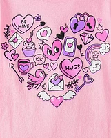 Girls Valentine's Day Graphic Tee 3-Pack