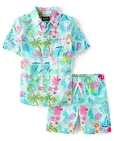 Boys Tropical 2-Piece Cabana Set