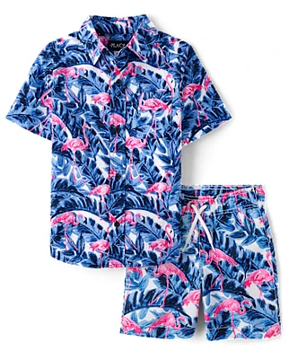 Boys Tropical 2-Piece Cabana Set