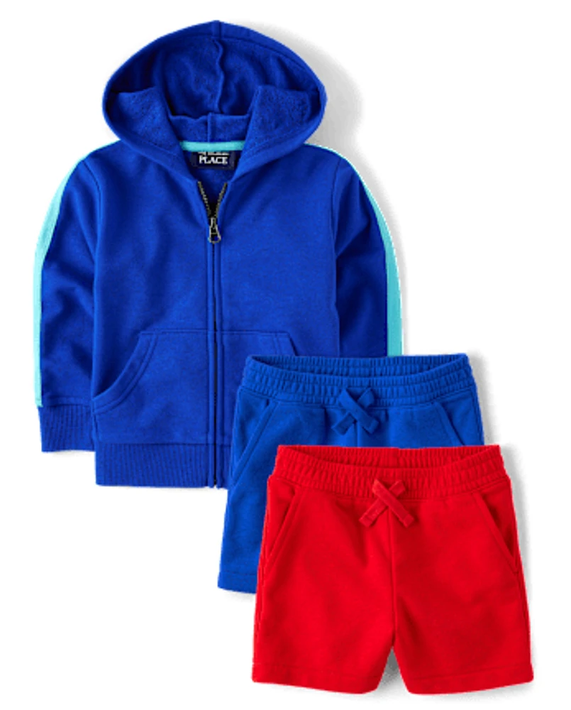 Baby And Toddler Boys French Terry 3-Piece Outfit Set