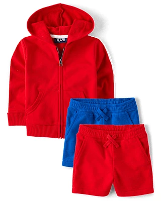 Baby And Toddler Boys French Terry 3-Piece Outfit Set