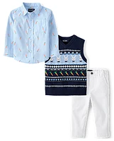 Baby And Toddler Boys Bunny 3-Piece Outfit Set