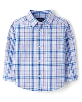 Baby And Toddler Boys Dad Me Plaid -Piece Outfit Set