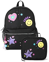 Girls Icon Patch Backpack 2-Piece Set