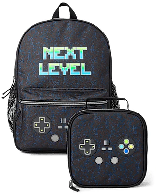 Boys Video Game Backpack 2-Piece Set
