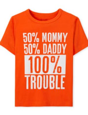 Baby And Toddler Boys Trouble Graphic Tee