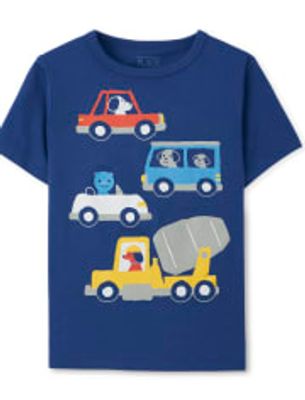 Baby And Toddler Boys Vehicles Graphic Tee - galaxynavy