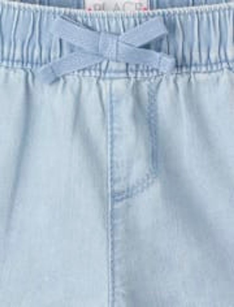 Girls Denim Pull On Shorts - arizona wash