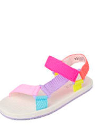 Girls Colorblock Webbed Sandals - multi clr
