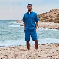 Men's Cotton Linen Utility Short