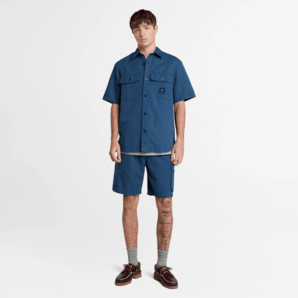 Men's Cotton Linen Utility Short