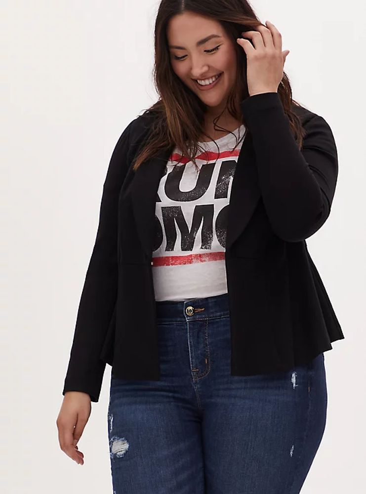 TORRID Plus - Peplum Blazer Luxe Ponte Black Torrid | Bramalea City Centre