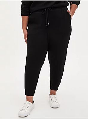 Relaxed Fit Crop Active Jogger - Cupro Black