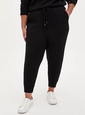 Plus - Crop Relaxed Fit Active Jogger Cupro Black Torrid