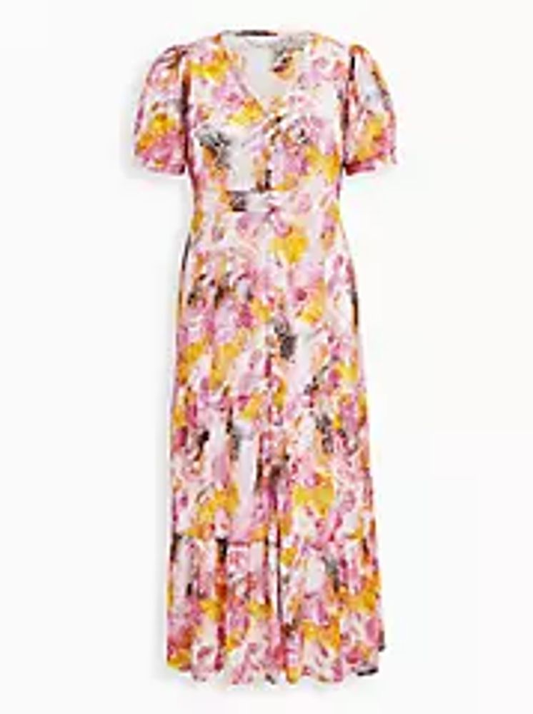 Multi Tie-Dye Lace Tiered Maxi Dress