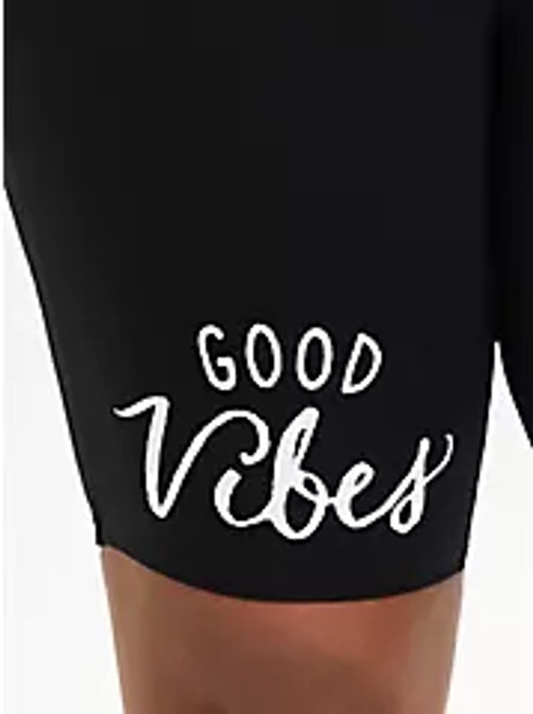 Black Good Vibes Bike Short