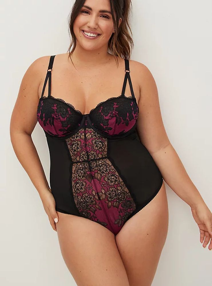 torrid black lace swimsuit