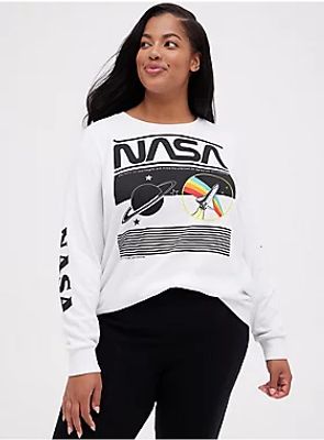 Sweatshirt - Fleece Nasa White