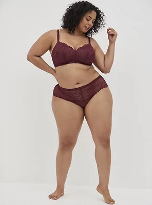 Plus - Cheeky Panty Lace Red Torrid