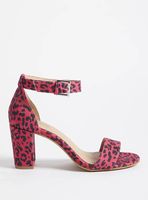 Plus - Block Heel Shoe Leopard Hot Pink (WW) Torrid