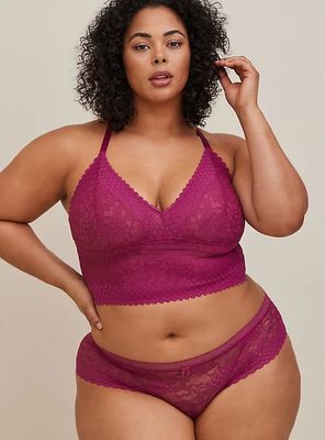 Plus - Hipster Panty Lace Fuchsia Torrid