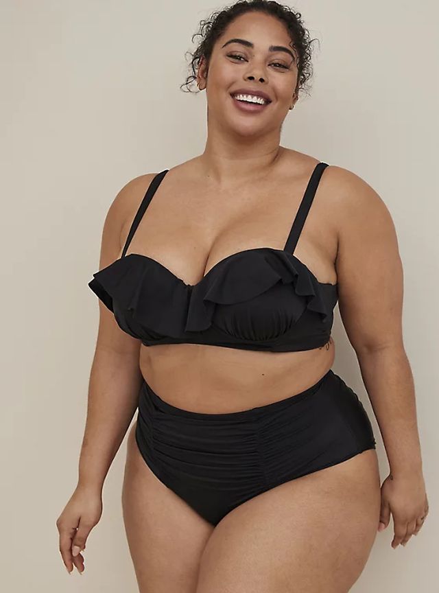 torrid black swim top