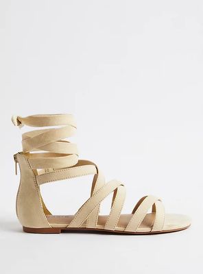 TORRID Plus - Lace-Up Gladiator Sandal Faux Suede Beige (WW) Torrid |  Bramalea City Centre