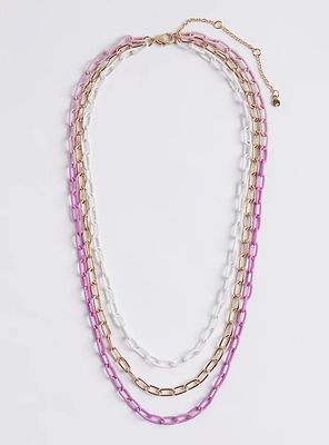 pink chain link necklace