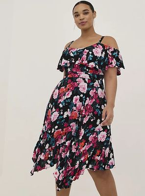 torrid black midi dress