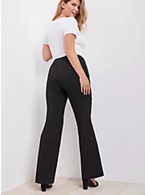Mid-Rise Trouser – Luxe Ponte Black