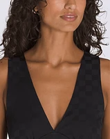 Sandra Checkerboard Slip Dress
