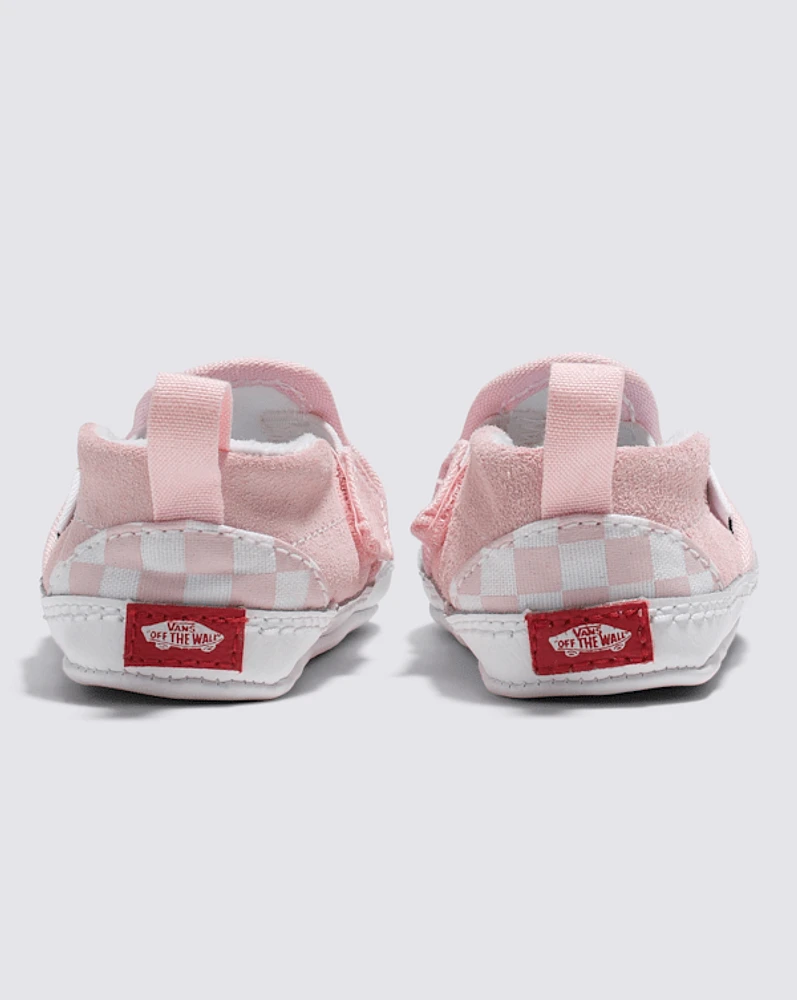 Infant Slip-On V Crib Checkerboard Shoe