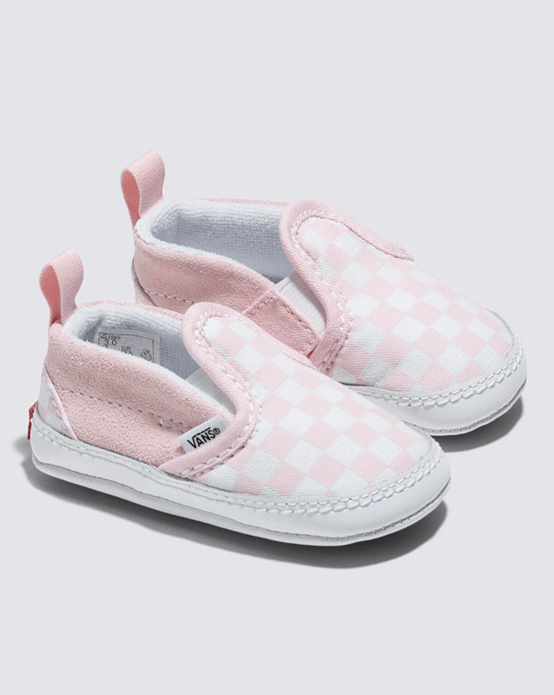 Infant Slip-On V Crib Checkerboard Shoe