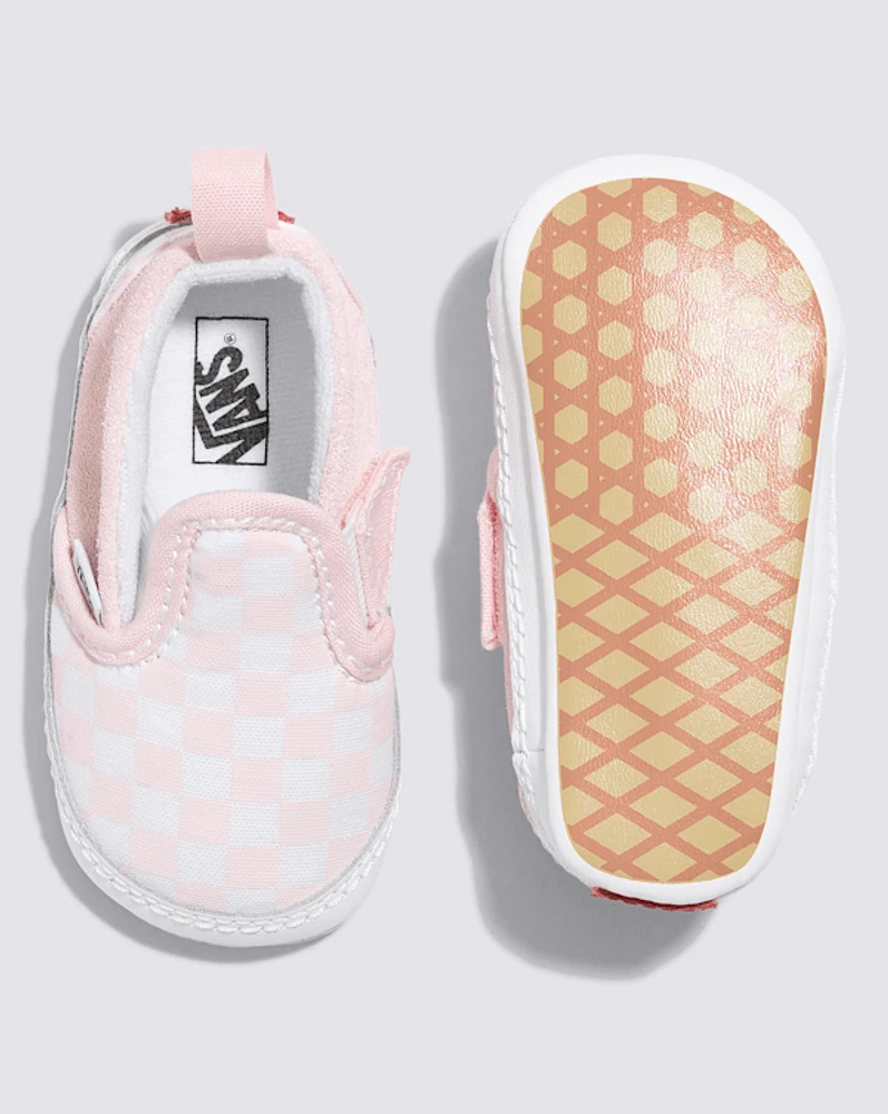 Infant Slip-On V Crib Checkerboard Shoe