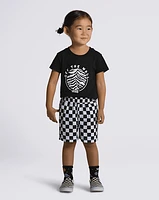 Little Kids Range Elastic Checkerboard Shorts