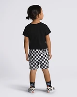 Little Kids Range Elastic Checkerboard Shorts