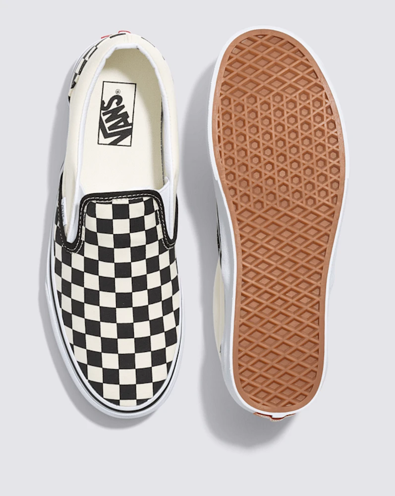 Classic Slip-On Checkerboard Wide Shoe