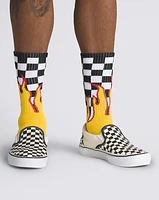 Flame Checkerboard Crew Socks