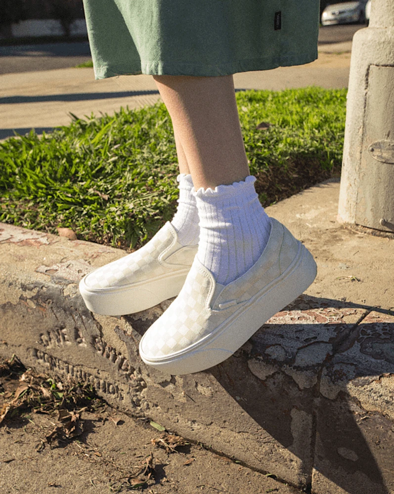 Classic Slip-On Checkerboard Stackform Shoe