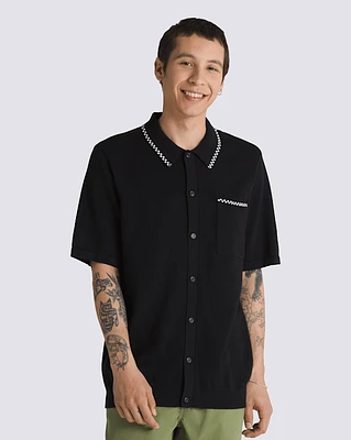 Baldwin Short Sleeve Sweater Polo Shirt