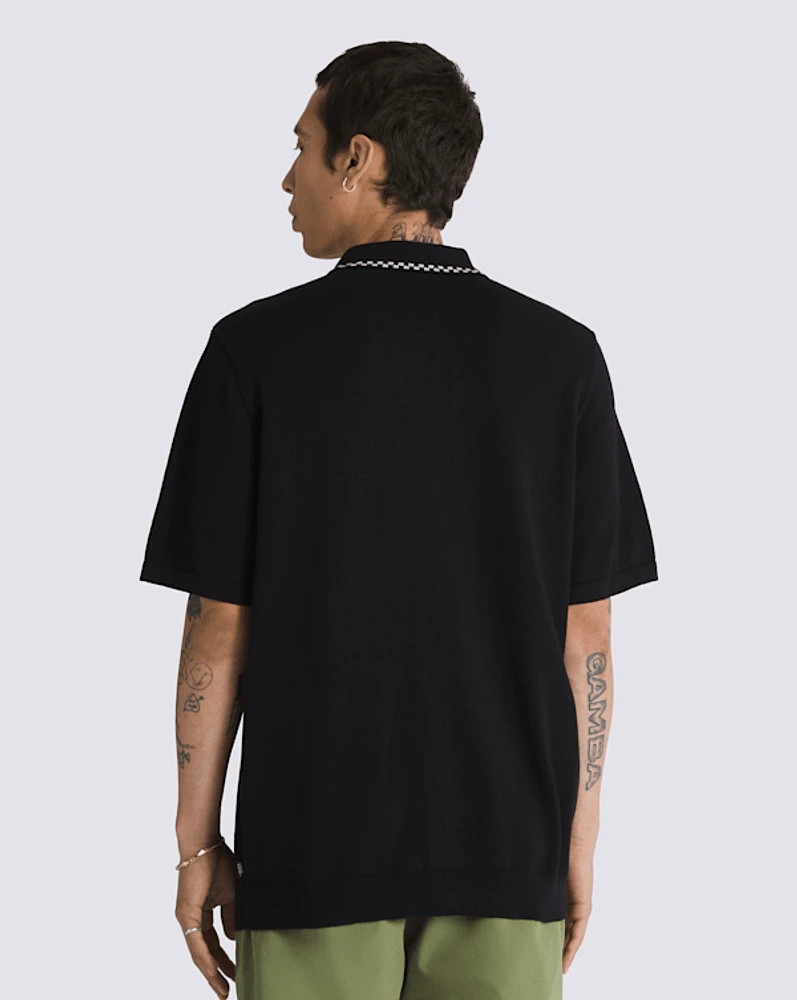Baldwin Short Sleeve Sweater Polo Shirt