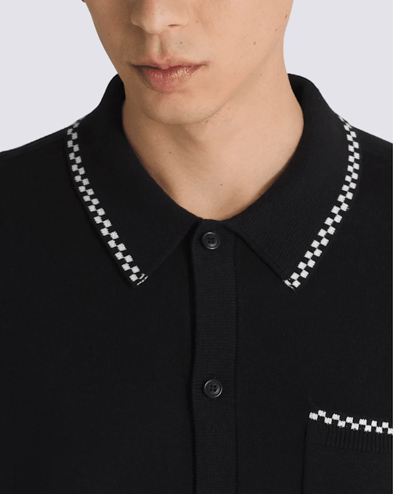 Baldwin Short Sleeve Sweater Polo Shirt
