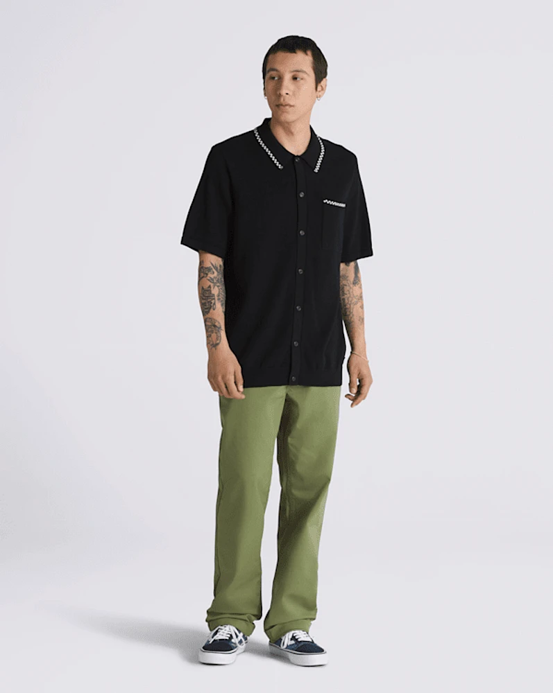 Baldwin Short Sleeve Sweater Polo Shirt