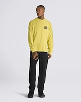 Logo Warped Checkerboard Loose Long Sleeve T-Shirt