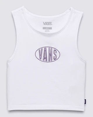 Name Drop Fitted Crop Tank Top