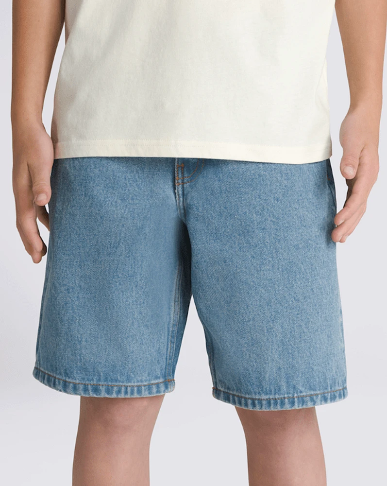 Kids Check-5 Baggy Denim Shorts